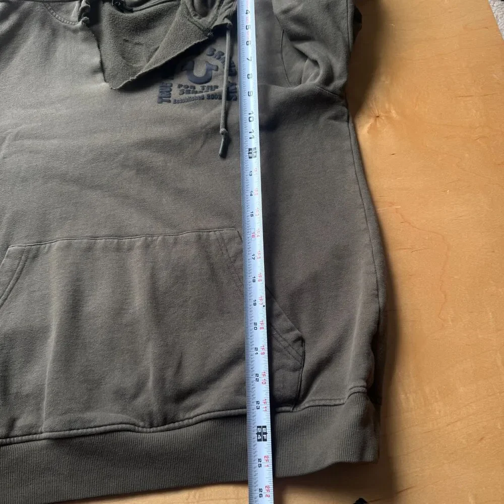 True Religion Hoodie Y2K Olive Brown Graphic Horseshoe Fashion 4 The Senses XXL